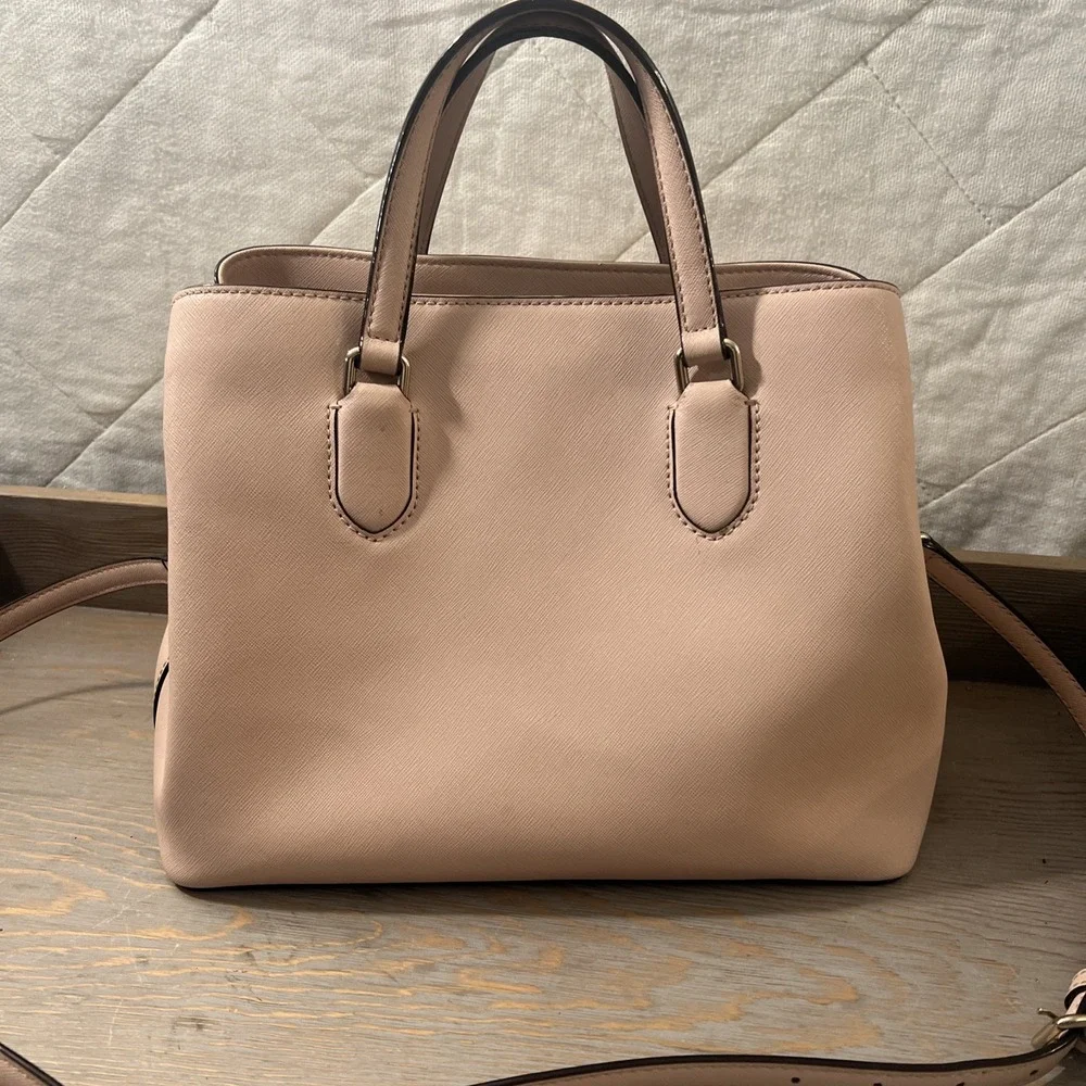 Kate Spade Laurel Way Leighann Pale Pink‎ Saffiano Leather Satchel